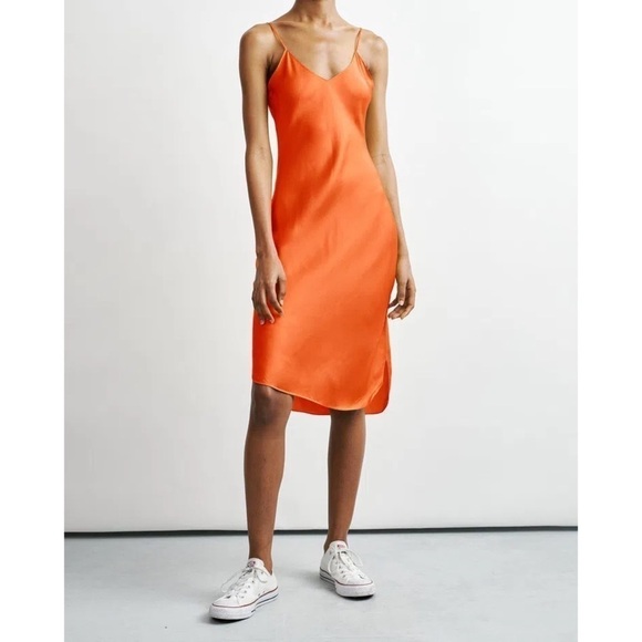 Nili Lotan Short Cami Dress in Burnt Orange - Picture 1 of 11